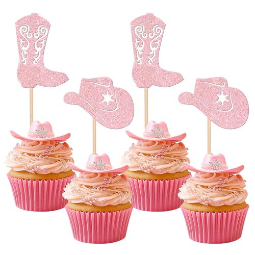 Cowboy-Cupcake-Topper, Glitzer, Cowgirl-Hüte, Stiefel, Cupcake-Picks, Western-Party-Dekorationen für Jungen und Mädchen, Western-Thema, Babyparty, Geburtstagsparty, Kuchendekorationen, Zubehör, Cowboy-Cupcake-Topper, Glitzer, Cowgirl-Hüte, Stiefel, Cupcake-Picks, Western-Party-Dekorationen für Jungen und Mädchen, Western-Thema, Babyparty, Geburtstagsparty, Kuchendekorationen, Zubehör, von ZHUOWEISM