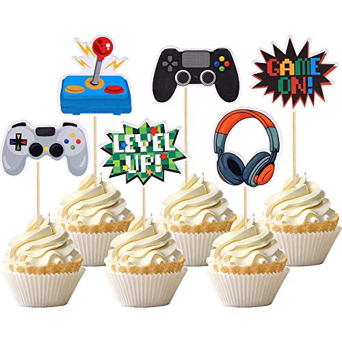 Cupcake-Aufsätze für Videospiele, Game-on-Controller, Cupcake-Picks, GamePad-Kuchendekorationen für Spielthemen, Babyparty, Kinder, Jungen, Mädchen, Geburtstag, Jahrestag, Party-Dekorationen, Zubehör, Cupcake-Aufsätze für Videospiele, Game-on-Controller, Cupcake-Picks, GamePad-Kuchendekorationen für Spielthemen, Babyparty, Kinder, Jungen, Mädchen, Geburtstag, Jahrestag, Party-Dekorationen, Zubehör, von ZHUOWEISM