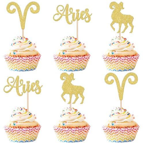 Cupcake-Aufsätze mit Widdermotiv, Glitzer, 12 Sternbilder, Widder, Cupcake-Picks, März, April, Geburtstag, Kuchendekorationen für Horoskop, Astrologie, Geburtstag, Party, Kuchendekorationen, Zubehör, Cupcake-Aufsätze mit Widdermotiv, Glitzer, 12 Sternbilder, Widder, Cupcake-Picks, März, April, Geburtstag, Kuchendekorationen für Horoskop, Astrologie, Geburtstag, Party, Kuchendekorationen, Zubehör, von ZHUOWEISM