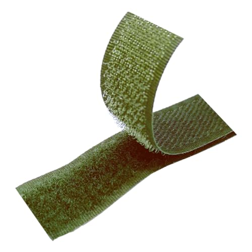 ZHURDFT Klettband for Aufnähen auf Stoff, 25 mm, 4,5 m, Nicht klebende Rückseite, Befestigungsband aus Nylonstreifen, Stoffverschluss, ineinandergreifendes Band(Army Green,25mm x 25 Yards) von ZHURDFT