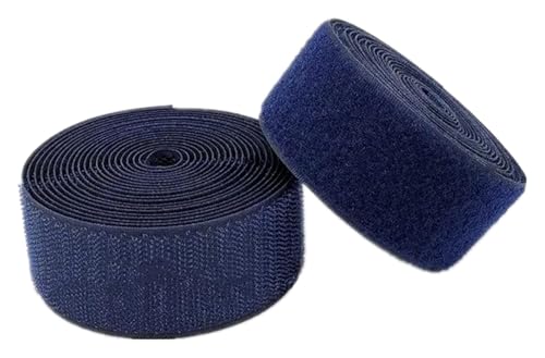 ZHURDFT Klettband for Aufnähen auf Stoff, 50 mm, Nicht Selbstklebender Nylonstreifen-Verschluss(Navy Blue,50MM x 2 Yards) von ZHURDFT