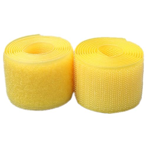 ZHURDFT Klettband for Aufnähen auf Stoff, 50 mm, Nicht Selbstklebender Nylonstreifen-Verschluss(Yellow,50MM x 5 Yards) von ZHURDFT