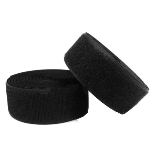 ZHURDFT Klettband for Aufnähen von Stoffen, 20 mm, Nicht Selbstklebender Nylon-Stoffverschluss(Black,20MM x 10Yard) von ZHURDFT