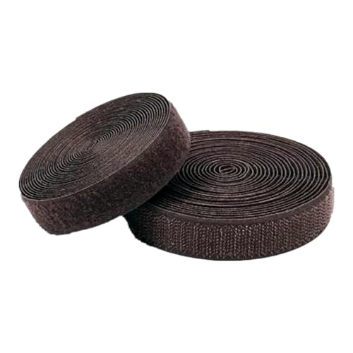 ZHURDFT Klettband for Aufnähen von Stoffen, 25 mm breite, Nicht klebende Nylon-Stoffstreifen for Aufnähen von Kleidung und Schuhen(Coffee,25MM x 25 Yards) von ZHURDFT