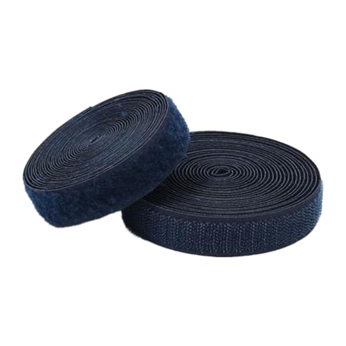 ZHURDFT Klettband for Aufnähen von Stoffen, 25 mm breite, Nicht klebende Nylon-Stoffstreifen for Aufnähen von Kleidung und Schuhen(Navy Blue,25MM x 5 Yards) von ZHURDFT