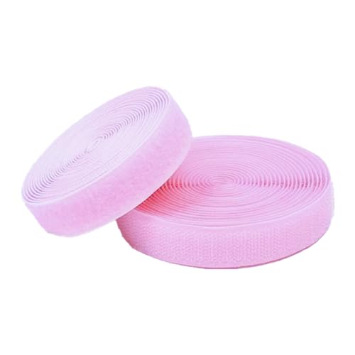 ZHURDFT Klettband for Aufnähen von Stoffen, 25 mm breite, Nicht klebende Nylon-Stoffstreifen for Aufnähen von Kleidung und Schuhen(Pink,25MM x 25 Yards) von ZHURDFT