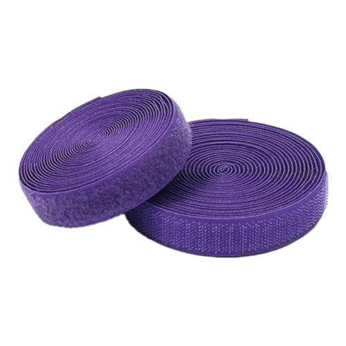 ZHURDFT Klettband for Aufnähen von Stoffen, 25 mm breite, Nicht klebende Nylon-Stoffstreifen for Aufnähen von Kleidung und Schuhen(Purple,25MM x 5 Yards) von ZHURDFT