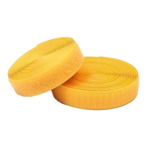 ZHURDFT Klettband for Aufnähen von Stoffen, 25 mm breite, Nicht klebende Nylon-Stoffstreifen for Aufnähen von Kleidung und Schuhen(Yellow,25MM x 25 Yards) von ZHURDFT