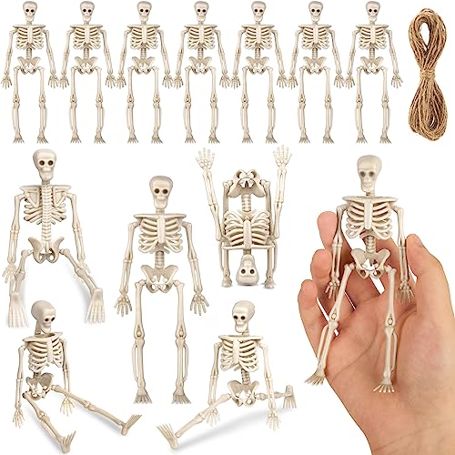ZHWKMYP 12 Stück Mini-Skelett-Figuren, kleine Skelette für Halloween-Dekoration, Halloween-Dekorationen für Handwerk, Spukhaus-Zubehör, Partygeschenke ZHWKMYP 12 Stück Mini-Skelett-Figuren, kleine Skelette für Halloween-Dekoration, Halloween-Dekorationen für Handwerk, Spukhaus-Zubehör, Partygeschenke von ZHWKMYP