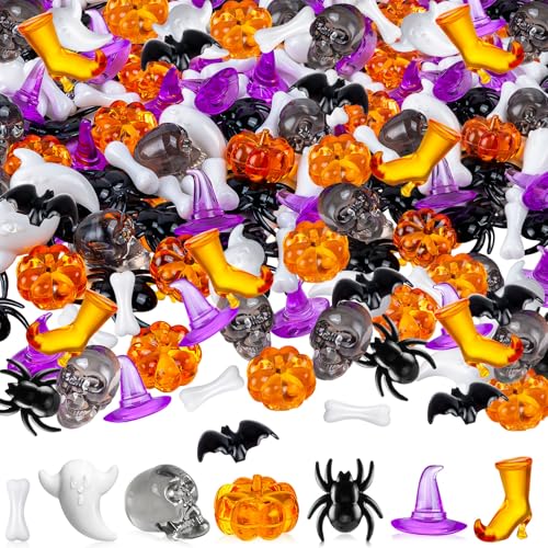 ZHWKMYP Halloween-Vasenfüller, Mini-Acryl-Hexenhüte, Kürbis, Geist, Totenkopf, Fledermaus, Spinne, für Tafelaufsätze, Tischdekorationen, 120 Stück ZHWKMYP Halloween-Vasenfüller, Mini-Acryl-Hexenhüte, Kürbis, Geist, Totenkopf, Fledermaus, Spinne, für Tafelaufsätze, Tischdekorationen, 120 Stück von ZHWKMYP