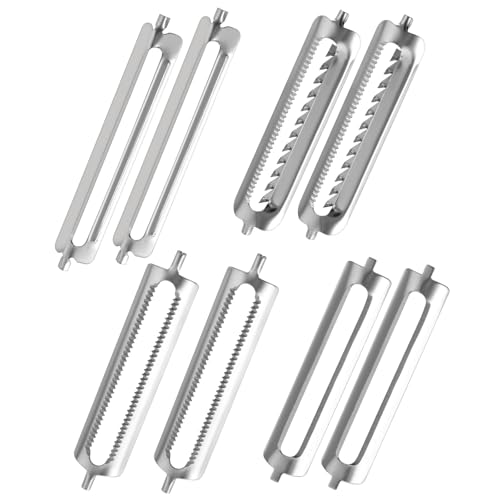 8 Stück Sparschäler Ersatzklingen, Edelstahl Sparschäler Ersatzklingen, Sparschäler Blades Sägezahnform, Flachschliff Ersatzklinge, Turboschäler Sägezahn für Beliebiges Schälermodell 8 Stück Sparschäler Ersatzklingen, Edelstahl Sparschäler Ersatzklingen, Sparschäler Blades Sägezahnform, Flachschliff Ersatzklinge, Turboschäler Sägezahn für Beliebiges Schälermodell von ZHXGO