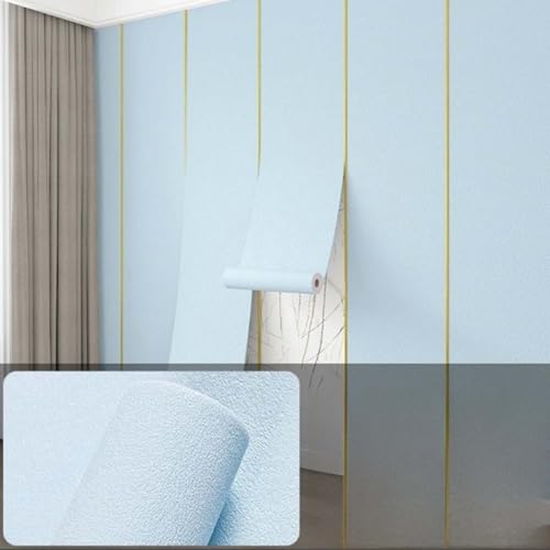 ZHXQRP Selbstklebend Abnehmbar Aufkleber für Wohnzimmer Schlafzimmer Sofa Hintergrund Wanddekoration Dekorative Folie(Blue,0.5 * 10m/1.64 * 32.8ft) von ZHXQRP