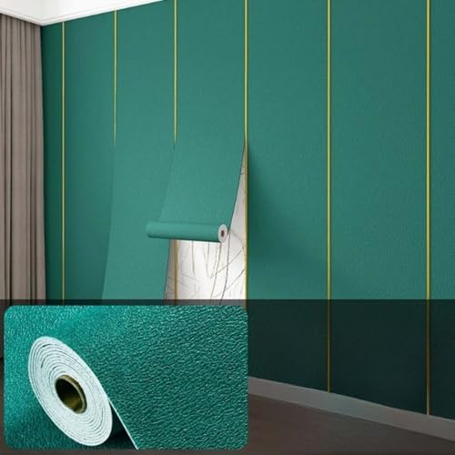 ZHXQRP Selbstklebend Abnehmbar Aufkleber für Wohnzimmer Schlafzimmer Sofa Hintergrund Wanddekoration Dekorative Folie(Emerald,0.5 * 2.8m/1.64 * 9.18ft) von ZHXQRP