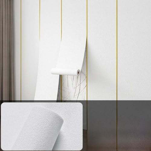 ZHXQRP Selbstklebend Abnehmbar Aufkleber für Wohnzimmer Schlafzimmer Sofa Hintergrund Wanddekoration Dekorative Folie(Off White,0.5 * 2.8m/1.64 * 9.18ft) von ZHXQRP