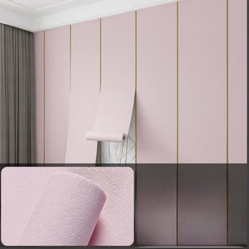 ZHXQRP Selbstklebend Abnehmbar Aufkleber für Wohnzimmer Schlafzimmer Sofa Hintergrund Wanddekoration Dekorative Folie(Pink,0.5 * 10m/1.64 * 32.8ft) von ZHXQRP