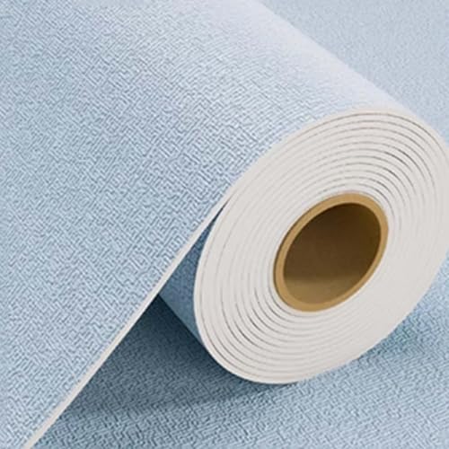 ZHXQRP Selbstklebende Tapete Abnehmbare Tapetenrolle für Wohnzimmer und Schlafzimmer Schaumstoff-Isolierung Hitzeschild Thermische Wandpaneele(Blue7mm,0.5x10m/1.64x32.8ft) von ZHXQRP