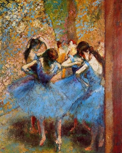Malen Nach Zahlen Erwachsene Kinder Landschaft Berühmte Gemälde Mit Rahmen 40X50CM Dancers In Blue - Edgar Degas,C10 Malen Nach Zahlen Erwachsene Kinder Landschaft Berühmte Gemälde Mit Rahmen 40X50CM Dancers In Blue - Edgar Degas,C10 von ZHXXFD