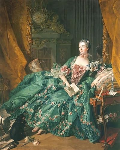 Malen Nach Zahlen Erwachsene Kinder Landschaft Berühmte Gemälde Mit Rahmen 40X50Cm Diy Painting Kits, Madame De Pompadour – François Boucher,B9 Malen Nach Zahlen Erwachsene Kinder Landschaft Berühmte Gemälde Mit Rahmen 40X50Cm Diy Painting Kits, Madame De Pompadour – François Boucher,B9 von ZHXXFD