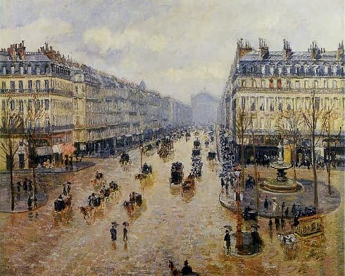 Malen Nach Zahlen Erwachsene Kinder Landschaft Berühmte Gemälde Ohne Rahmen 40X50CM Rain Effect - Camille Pissarro,A1 von ZHXXFD