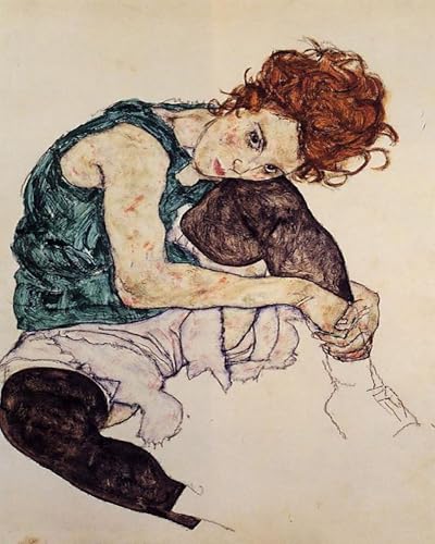 Malen Nach Zahlen Erwachsene Kinder Landschaft Berühmte Gemälde Ohne Rahmen 40X50CM Seated Woman With Bent Knee - Egon Schiele,B9 Malen Nach Zahlen Erwachsene Kinder Landschaft Berühmte Gemälde Ohne Rahmen 40X50CM Seated Woman With Bent Knee - Egon Schiele,B9 von ZHXXFD