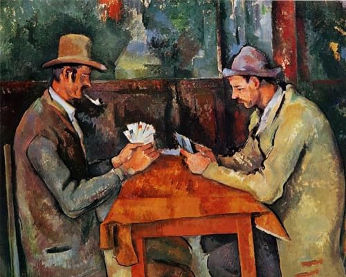 Malen Nach Zahlen Erwachsene Kinder Landschaft Berühmte Gemälde Ohne Rahmen 40X50CM The Card Players - Paul Cézanne,A30 von ZHXXFD