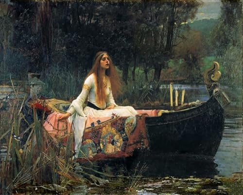 Malen Nach Zahlen Erwachsene Kinder Landschaft Berühmte Gemälde Ohne Rahmen 40X50CM The Lady Of Shalott - John William Waterhouse,A20 Malen Nach Zahlen Erwachsene Kinder Landschaft Berühmte Gemälde Ohne Rahmen 40X50CM The Lady Of Shalott - John William Waterhouse,A20 von ZHXXFD