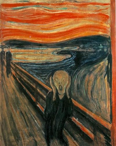Malen Nach Zahlen Erwachsene Kinder Landschaft Berühmte Gemälde Ohne Rahmen 40X50CM The Scream - Edvard Munch,A13 Malen Nach Zahlen Erwachsene Kinder Landschaft Berühmte Gemälde Ohne Rahmen 40X50CM The Scream - Edvard Munch,A13 von ZHXXFD