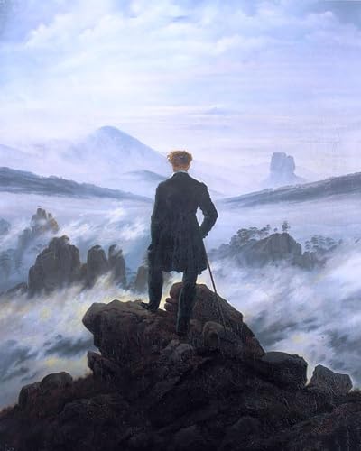 Malen Nach Zahlen Erwachsene Kinder Landschaft Berühmte Gemälde Ohne Rahmen 40X50CM Wanderer Über Dem Nebelmeer - Caspar David Friedrich,A4 Malen Nach Zahlen Erwachsene Kinder Landschaft Berühmte Gemälde Ohne Rahmen 40X50CM Wanderer Über Dem Nebelmeer - Caspar David Friedrich,A4 von ZHXXFD