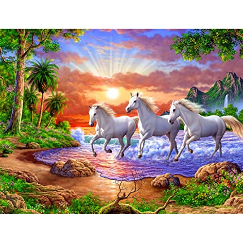 ZHXXFD Diamond Painting Erwachsene Kinder Set,5D Diamant Painting Bilder Groß Tiere Pferd 30X40 Diamant Malerei Set Malen Nach Zahlen Für Mädchen Jungs,A16 ZHXXFD Diamond Painting Erwachsene Kinder Set,5D Diamant Painting Bilder Groß Tiere Pferd 30X40 Diamant Malerei Set Malen Nach Zahlen Für Mädchen Jungs,A16 von ZHXXFD
