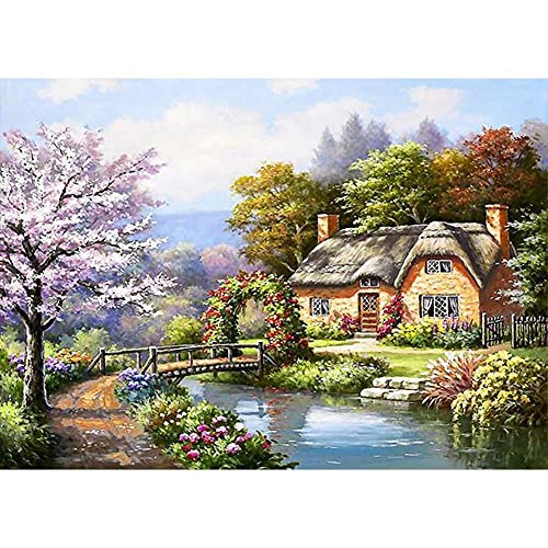 ZHXXFD Diamond Painting Set Full Groß 50X60 Diamond Painting Bilder Landschaft Landhaus Diy Diamant Malerei Erwachsene Kinder Set Mosaik Stickerei Diamond Art Sticker (D197) von ZHXXFD