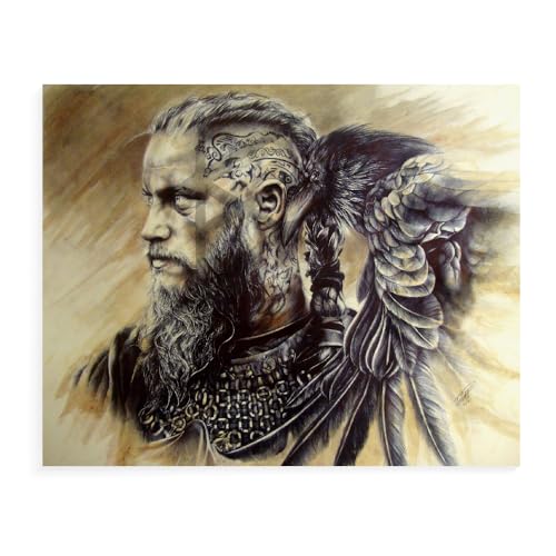 ZHXXFD Diamond Painting Wikinger Runenpiraten 40X50 Diamond Painting Set Erwachsene Kinder,Diamant Painting Bilder Groß Crystal Art Strass,5D Diy Diamant Malerei Kunst Set,A11 von ZHXXFD