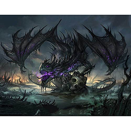 ZHXXFD Malen Nach Zahlen Erwachsene Groß Modern Landschaftfantasy-Drache Kinder Malen Nach Zahlen Set Anfänger Ölgemälde Leinwand Paint By Numbers Adult DIY Acrylfarben Gemälde Set(A30) von ZHXXFD