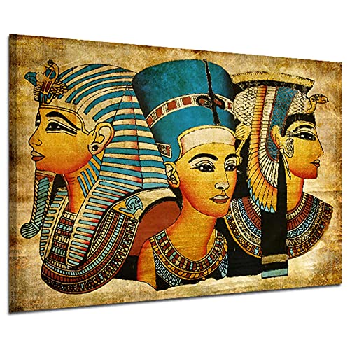 ZHXXFD Malen Nach Zahlen Erwachsene Kinder Mit Rahmen Afrika Altes Ägypten Frauen Malen Nach Zahlen Set Anfänger Leinwand Groß Landschaft Tiere DIY Paint by Numbers Kits 40X50CM(A175) von ZHXXFD