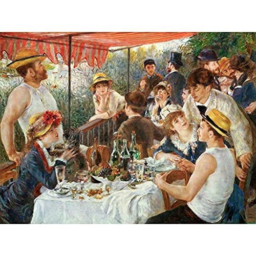 ZHXXFD Malen Nach Zahlen Erwachsene Kinder Rahmenlos-Paint by Numbers-Ruderfrühstück Pierre Auguste Renoir-DIY Malen Nach Zahlen Leinwand 40x50CM(A223) von ZHXXFD