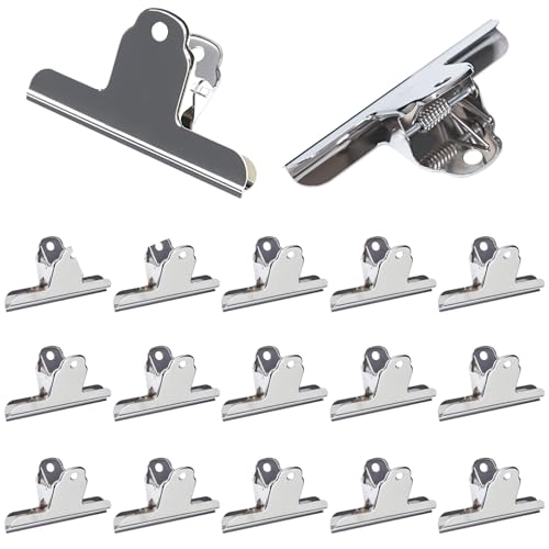 ZHYOPING 15 Stück Große Edelstahl Metallklammern – 100mm Verschlussklammern für Tüten & Beutel, Bulldog Clips, Klemmen & Klemmbrett Klemmen, Metallclips für Büro, Küche, Schule & Akten ZHYOPING 15 Stück Große Edelstahl Metallklammern – 100mm Verschlussklammern für Tüten & Beutel, Bulldog Clips, Klemmen & Klemmbrett Klemmen, Metallclips für Büro, Küche, Schule & Akten von ZHYOPING