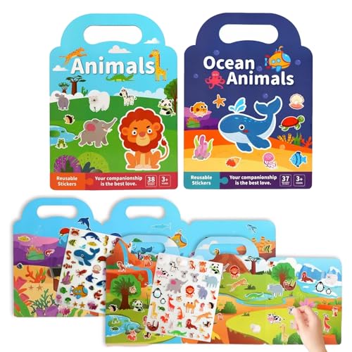2 Stück Sticker Tiere Wiederverwendbare Sticker Reise Kinder Beschäftigung Kindergeschenk Geburtstag Geeignet Für Jungen Und Mädchen Toddler Travel Toys 2 Stück Sticker Tiere Wiederverwendbare Sticker Reise Kinder Beschäftigung Kindergeschenk Geburtstag Geeignet Für Jungen Und Mädchen Toddler Travel Toys von ZHYTUAL