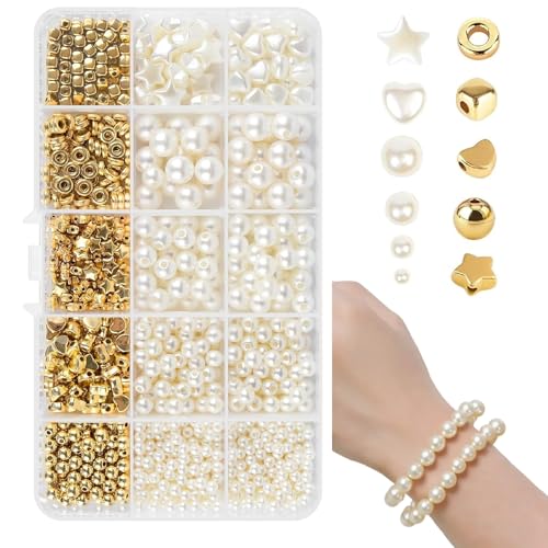 Eine Packung von 720 für Armbänder Perlen Set Machen Perlen Weiß Zum Auffädeln Schmuck DIY Geeignet für Weihnachten Geburtstagsfeiern Ab Valentinstag Eine Packung von 720 für Armbänder Perlen Set Machen Perlen Weiß Zum Auffädeln Schmuck DIY Geeignet für Weihnachten Geburtstagsfeiern Ab Valentinstag von ZHYTUAL