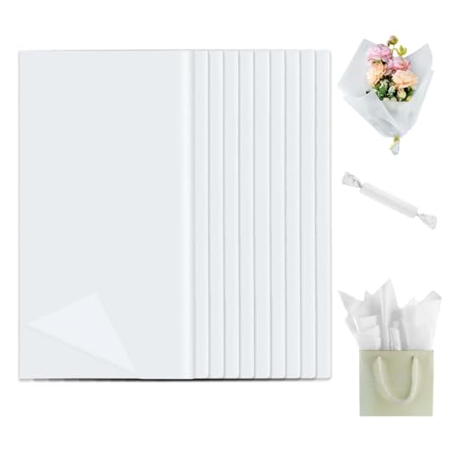 ZHYUAN 120 Blatt 50x35 cm Bastelpapier Skizzen,Geschenkpapier,Basteln Bastelpapier,Glanzpapier,Transparentpapier,Seidenpapier,Seidenpapier Weiß,Zuschnitt Papier,Packseide Verpackungsmaterial von ZHYUAN