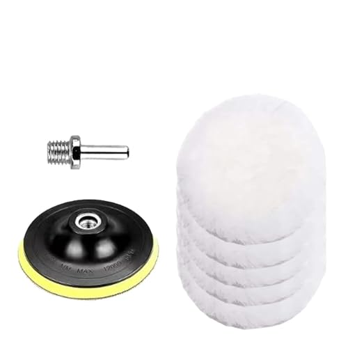 ZHaotn 1-22 Stück 3-7 Zoll Wollfilz-Polierpad M14 Polierpads for Felgen, Autopolitur, Glasfliesen, Edelstahl, Kratzerreparaturwerkzeuge von ZHaotn