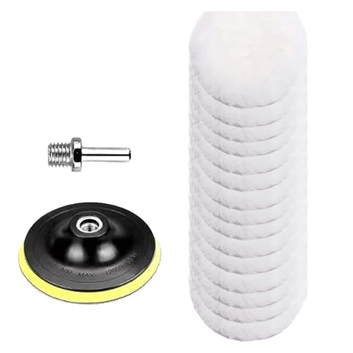 ZHaotn 1-22 Stück 3-7 Zoll Wollfilz-Polierpad M14 Polierpads for Felgen, Autopolitur, Glasfliesen, Edelstahl, Kratzerreparaturwerkzeuge von ZHaotn