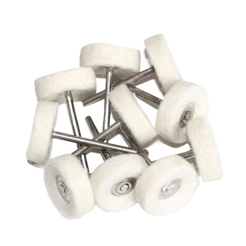 ZHaotn 1 Zoll Wollfilz-Schleifkopf-Schleifpolierscheibe 2,35/3 mm Schaft Baumwollfaden-Polier-Minibürste ZHaotn 1 Zoll Wollfilz-Schleifkopf-Schleifpolierscheibe 2,35/3 mm Schaft Baumwollfaden-Polier-Minibürste von ZHaotn