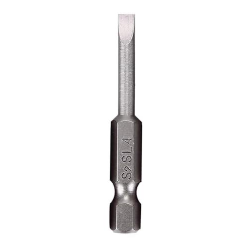ZHaotn 1 x 50 mm Schraubendreher-Bits, flacher Kopf, geschlitzte Spitze, Handwerkzeug for die Reparatur von Elektrogeräten, SL 2, 2,5, 3, 4, 5, 6, legierter Stahl, 2 mm – 6 mm von ZHaotn