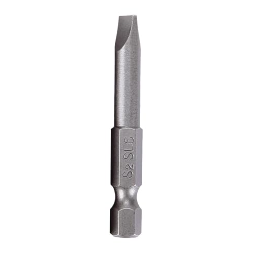 ZHaotn 1 x 50 mm Schraubendreher-Bits, flacher Kopf, geschlitzte Spitze, Handwerkzeug for die Reparatur von Elektrogeräten, SL 2, 2,5, 3, 4, 5, 6, legierter Stahl, 2 mm – 6 mm von ZHaotn