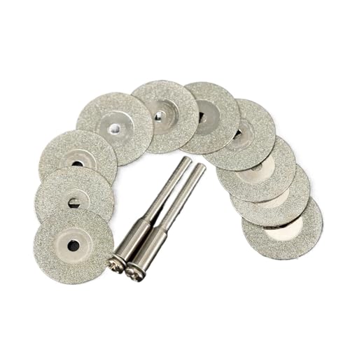 ZHaotn 10 Stück 20 mm Diamant-Trennscheiben, Trennscheiben, Schleifscheiben mit 2 Stück 3 mm Dorn for Bohrer, Stabschleifer, Drehwerkzeug ZHaotn 10 Stück 20 mm Diamant-Trennscheiben, Trennscheiben, Schleifscheiben mit 2 Stück 3 mm Dorn for Bohrer, Stabschleifer, Drehwerkzeug von ZHaotn