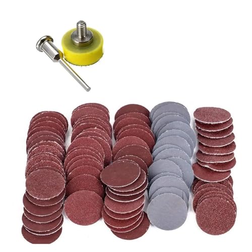 ZHaotn 100 Stück 1 Zoll (25 mm) Schleifscheiben-Pad, Körnung 100–3000, Schleifpolierpad-Kits for Drehwerkzeug-Schleifpapier-Zubehör von ZHaotn