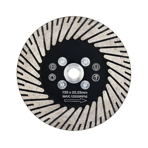 ZHaotn 125 mm/5 Zoll Diamant-Turbo-Schneidklinge, Granitsäge, Schneiden und Schleifen for Quarzquarzit, mit abnehmbarem Flansch von ZHaotn