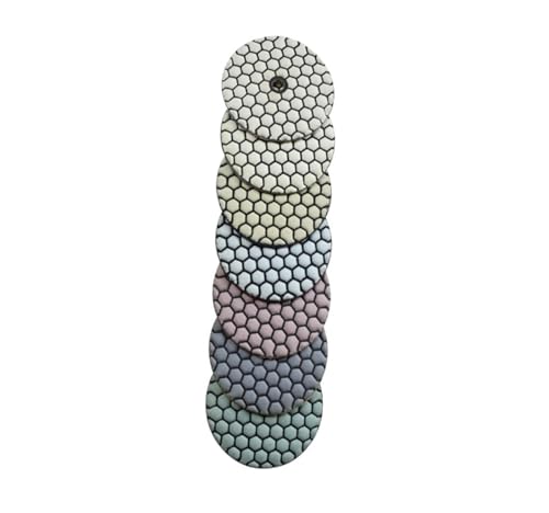 ZHaotn 3/4 Zoll trockene Diamant-Polierpads 80 mm 100 mm 125 mm Pufferscheibe for Schleifen von Granit, Marmor, Beton, Stein, 7 Stück ZHaotn 3/4 Zoll trockene Diamant-Polierpads 80 mm 100 mm 125 mm Pufferscheibe for Schleifen von Granit, Marmor, Beton, Stein, 7 Stück von ZHaotn