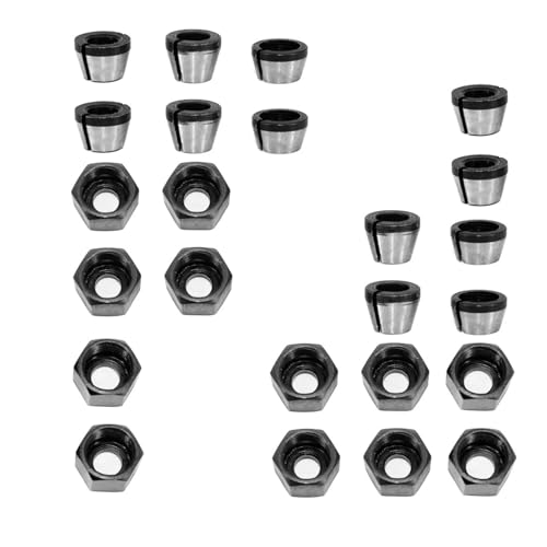 ZHaotn 6/12/24 PCS 6/6.35/8mm Fräser Spannzange Adapter Spannzangen Chuck Gravur Trimmen Maschine Elektrische Zubehör von ZHaotn