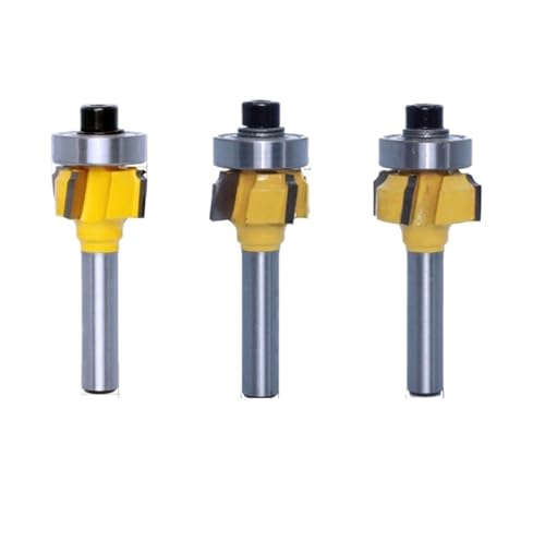 ZHaotn 6 mm 1/4 Schaft Hochwertiger Fräser for die Holzbearbeitung R1 mm R1,5 mm R2 mm Trimmmesser Kantenschneider 4 Zähne Holzfräser von ZHaotn
