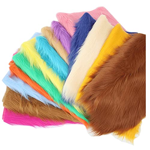 ZHhome Langflor-Kunstfellstoff, flauschig, dekorativ, Kunstfell, 150 x 50 cm, für Kostüme, Cosplay, Kunst, Handwerk, Fotografie, Spielzeug, Fursuit (Farbe: 1) von ZHhome